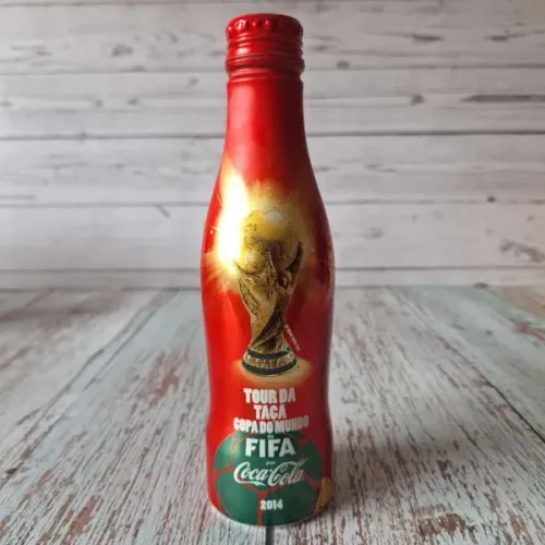 Garrafa coca cola alumínio Tour de Taça Copa 2014