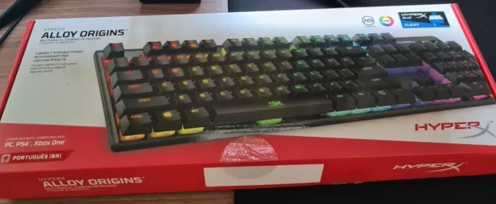 Teclado HyperX Alloy Origins - Blue Click - RGB - ABNT2