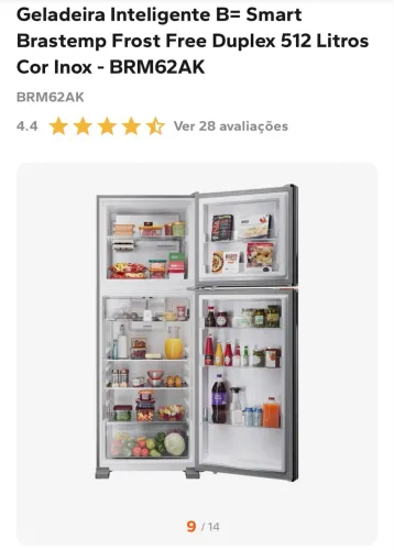 Geladeira Brastemp duplex 512 litros