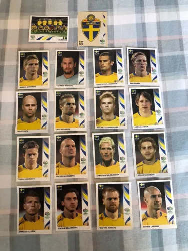 Figurinhas Seleção da Suécia 2006 - Recortadas