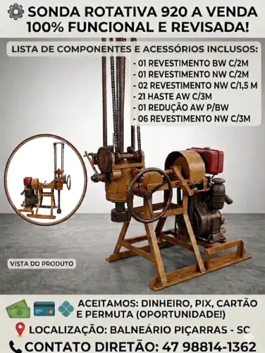 Sonda rotativa perfuratriz 920