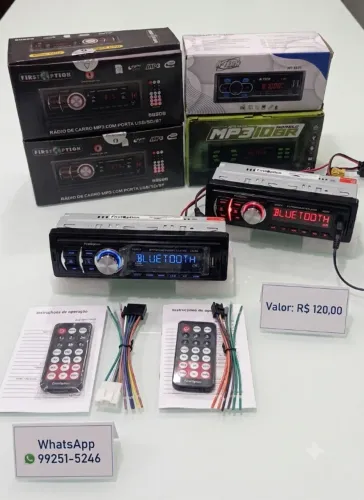 Som automotivo com bluetooth a pronta entrega
