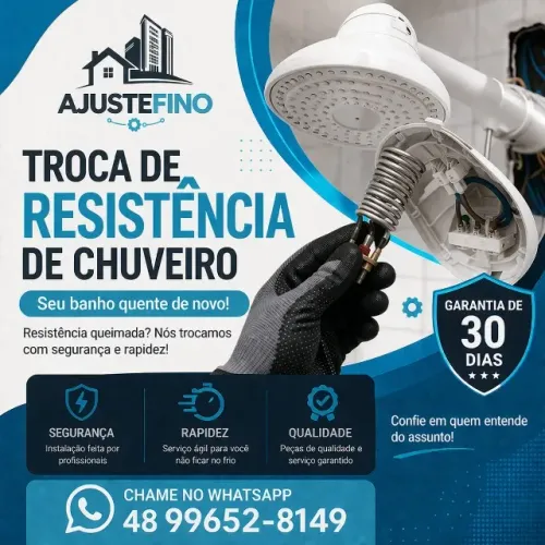Troca de Chuveiro Rápida e Segura