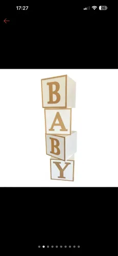 Cubo Baby Pintado / Decoração de Festa / Decoração Chá de Bebê e Revelação MDF 30CM
