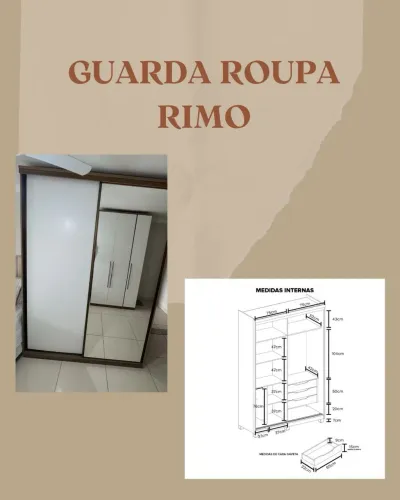 Guarda roupa duas portas Rimo 