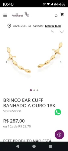 Lindo brinco Romannel 