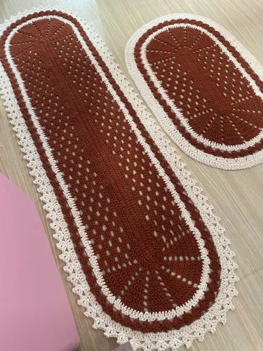 Conjunto de Tapetes de Crochê Elegante