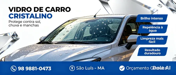 Cristalização de vidros. O vidro do seu carro novo novamente.