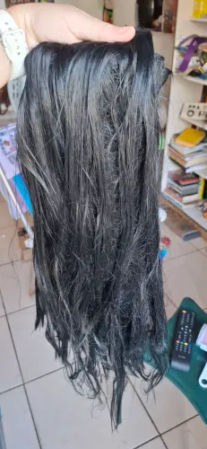 Cabelo para mega hair fibra sintética (Usado por apenas 03 dias) 45cm, 150g 