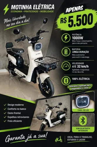Bicicleta elétrica 1000w