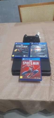 Ps4 pro usado + 3 jogos + controle não oficial