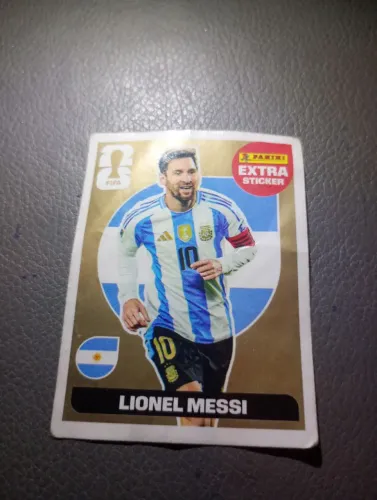Figurinha rara de ouro (Messi)