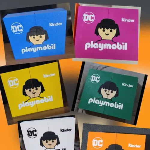 Maleta Expositora p/ Miniaturas Kinder e Playmobil - Impressão 3D (Cabe 16 itens)