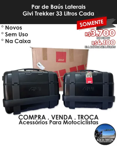 Par Baus Laterais Givi Trekker 33 Lt NOVOS. SEM USO. NA CAIXA