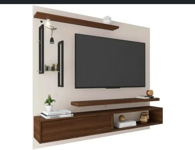 Painel para TV Até 60? DJ Móveis New Greco 2 Prateleira