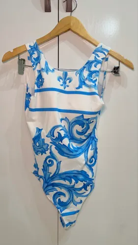 Body estampa azul