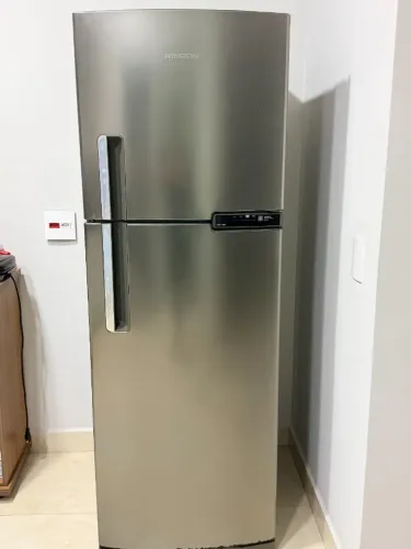 Geladeira Brastemp Frost Free Duplex 375L Inox com Compartimento Extrafrio Fresh Zone