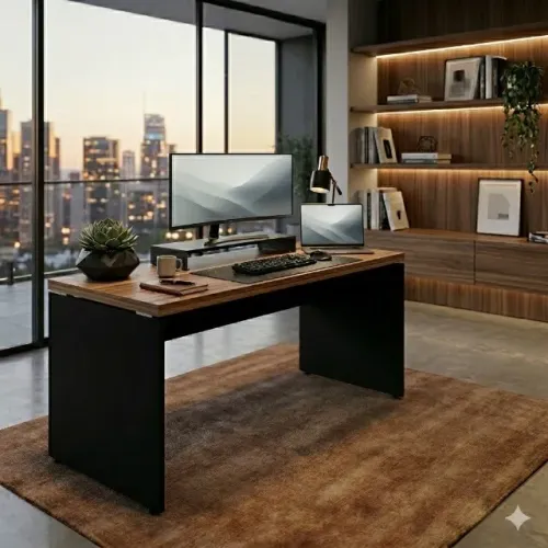 Mesa reta de escritório luxo 1,20x0,60 