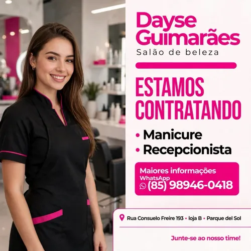 Contratando manicure e Recpcionista