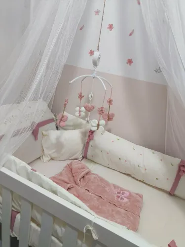 Kit berço menina - enxoval de bebê menina - tema jardim encantado 