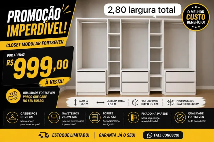 Closet modular mdf