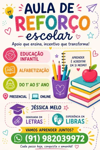 Aula de reforço e alfabetização