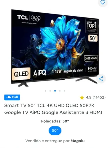 TV TCL 50 - Perfeita 