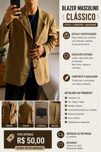 Blazer Masculino Elegante