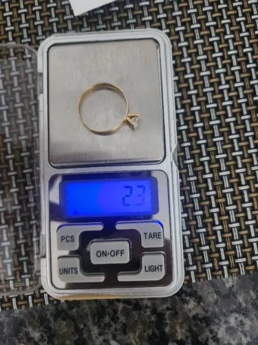Anel solitario de ouro 18k 
