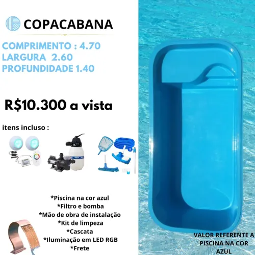 Piscina de Fibra 4.70mts