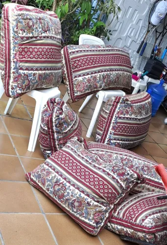Kit 9 almofadas, com estampa artistica, perfeitas para decoracao e conforto