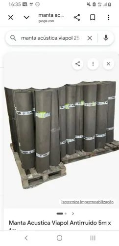 Manta Acústica Viapol Antirruído 25 kg - Nova (na embalagem em que foi entregue)
