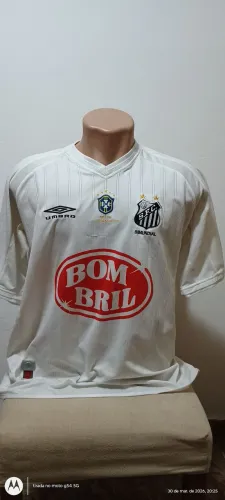 Camisa Santos Umbro Original Branca número 7 Tam. G medidas 75x 59