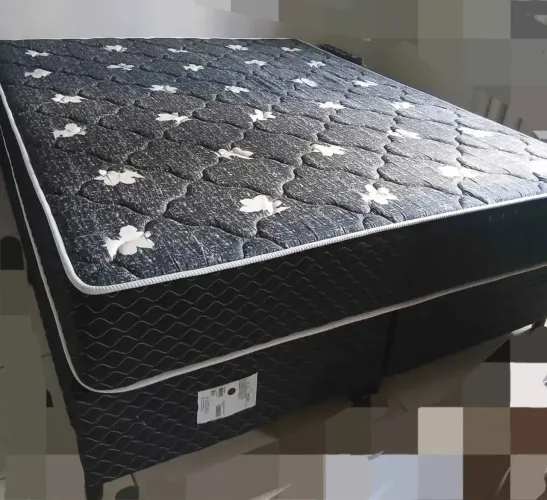 Cama box casal tamanho quem com colchão de espuma