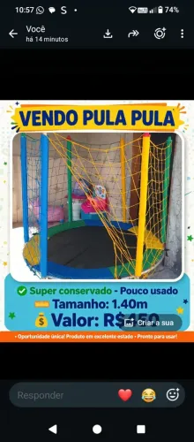 Pula pula infantil 1.40de largura