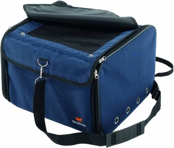 Bolsa de Transporte para Cães Ferplast Arca, para Carro, Azul
