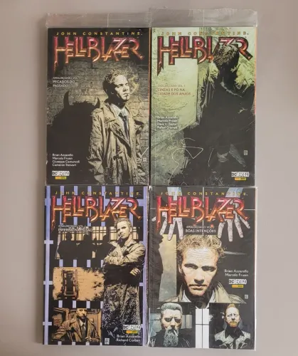 HQs Hellblazer John Constantine Amaldiçoado 1, 2, 4 e 5 lacradas Brian Azzarello Frusin