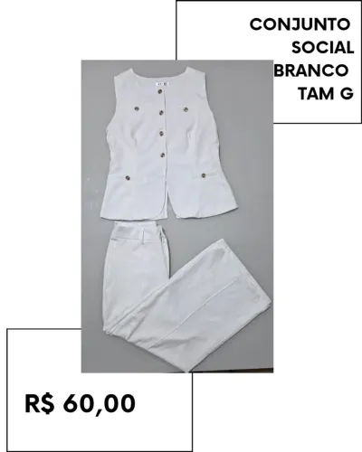 Conjunto social branco 