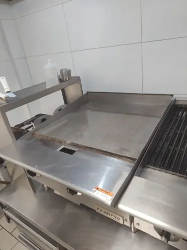 Chapa p/ Lanches a Gas 2 Queimadores 25mm