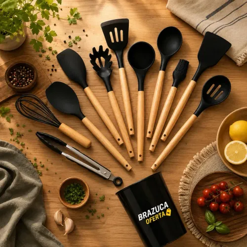 KIT 12 UTENSÍLIOS DE COZINHA