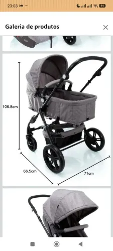 Cosco Kids, Travel System Poppy Duo, Cinza