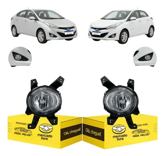 Par Farol Milha Auxiliar Cibie Hb20 Sedan 2013 2014 2015 Cromado