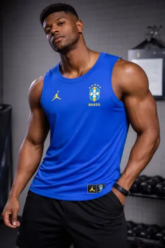 CAMISA DO BRASIL COPA SELEÇÃO BRASILEIRA REGATA TREINO ACADEMIA DRY-FIT 
