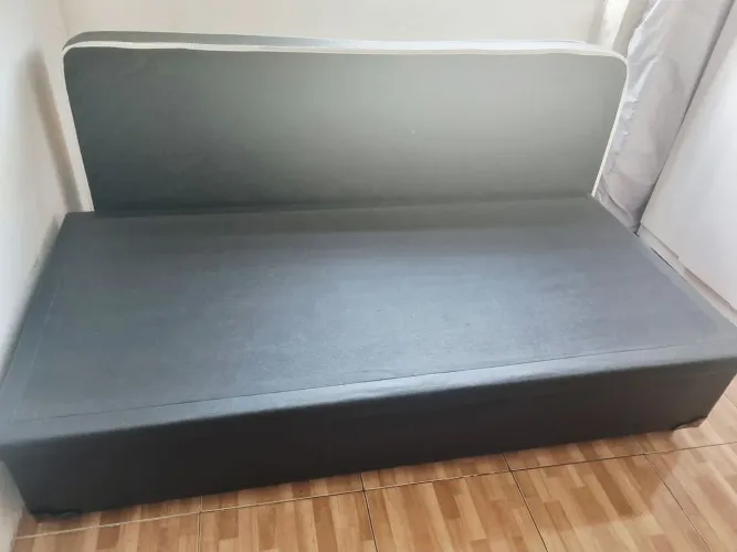 Vendo Cama Box de Viúvo com baú e colchão