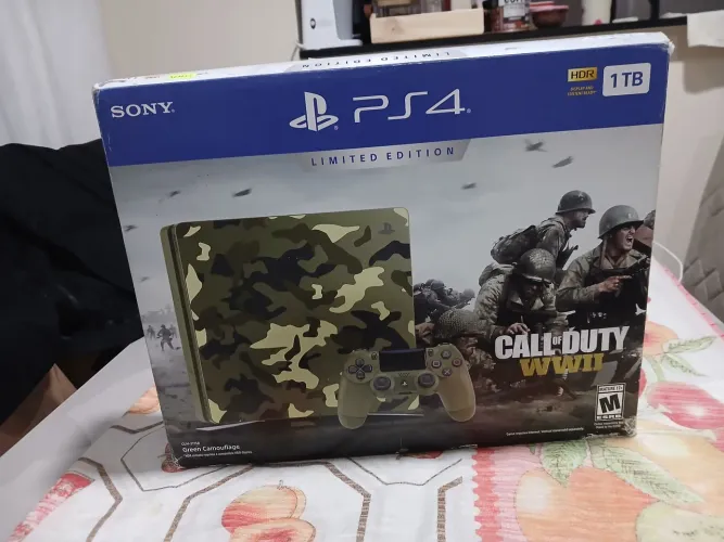 Vídeo game Play Station 4 Ps4 limited editor Call of Duty WWII 1TB