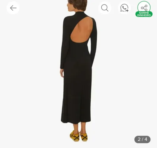 Vestido golinha decote costas Farm