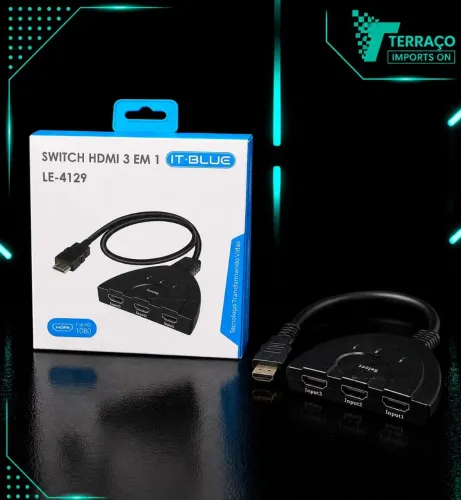 SWITCH HDMI 3 EM 1 ITBLUE