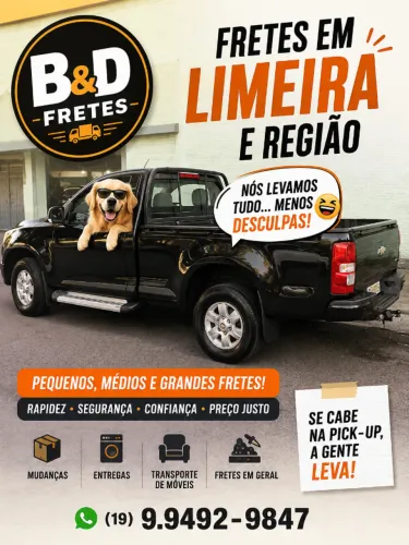 Fretes e mudanças Limeira e região, São Paulo, Santa Catarina, Minas Gerais