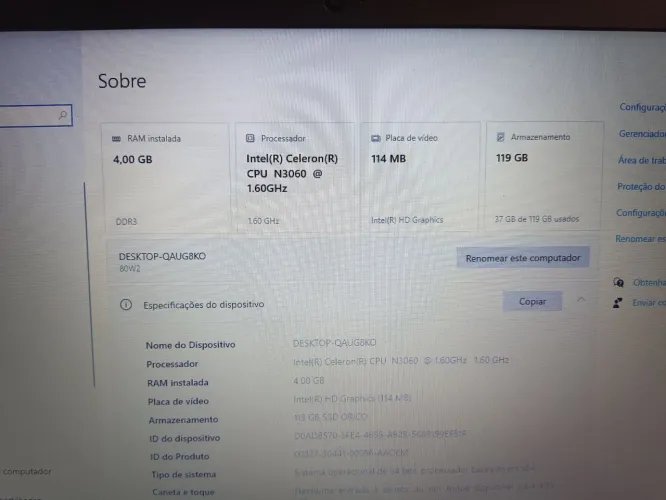 Note book Lenovo bateria viciada Windows 10vendo ou troco por algo do meu interesse