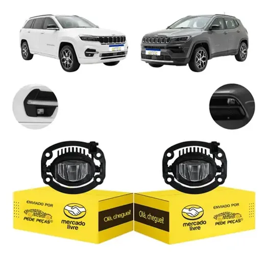 Par Farol Milha Cibié Compass Commander 2022 2023 A 2026 Led Cristal